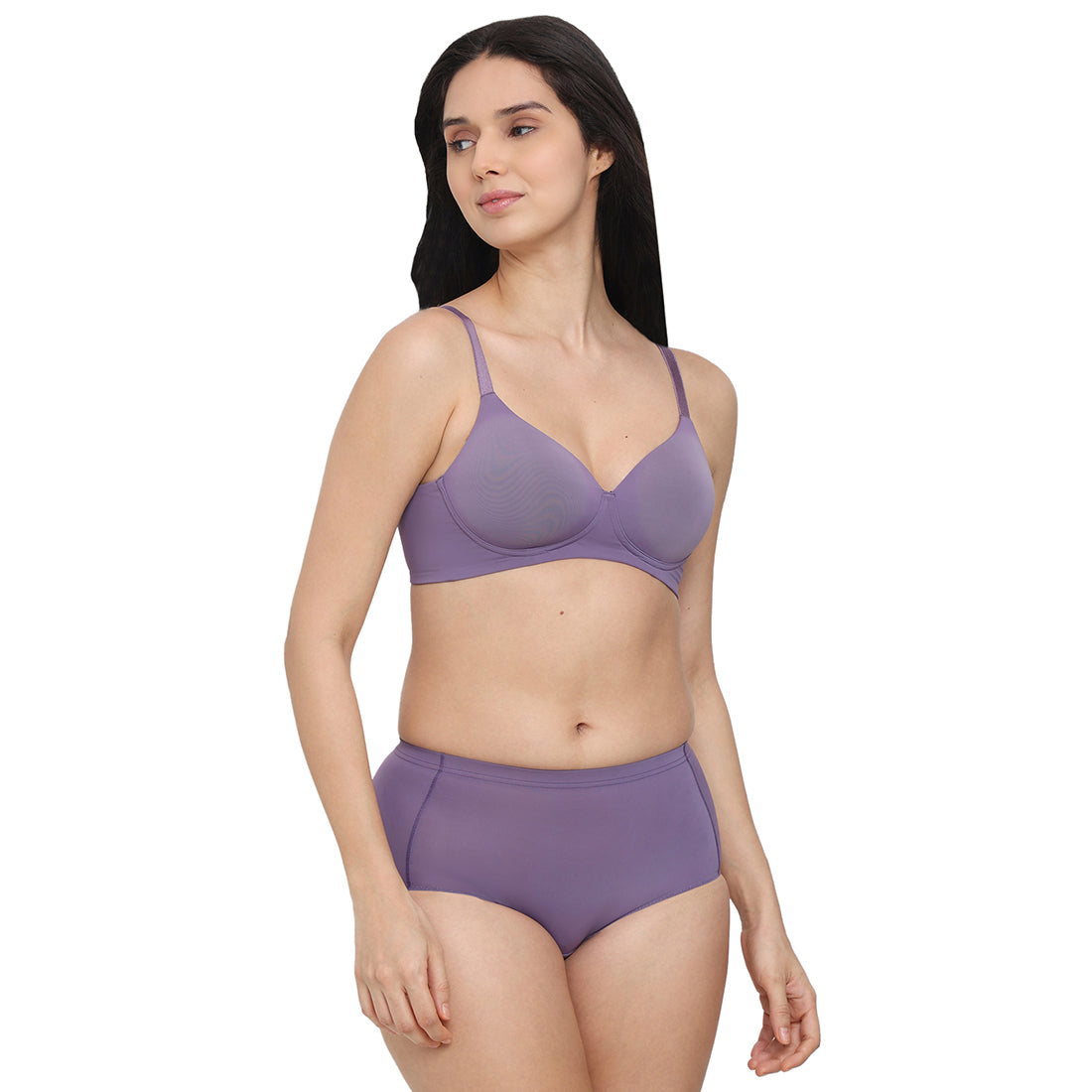 Cool Comfort High-waist Full Coverage Everyday wear Midi Panty-Purple