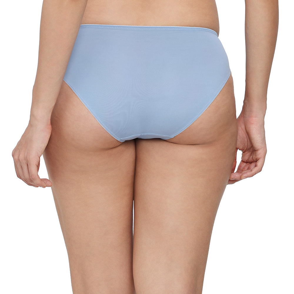 Cool Comfort Low-waist Medium Coverage Everyday wear Bikini Panty-Blue