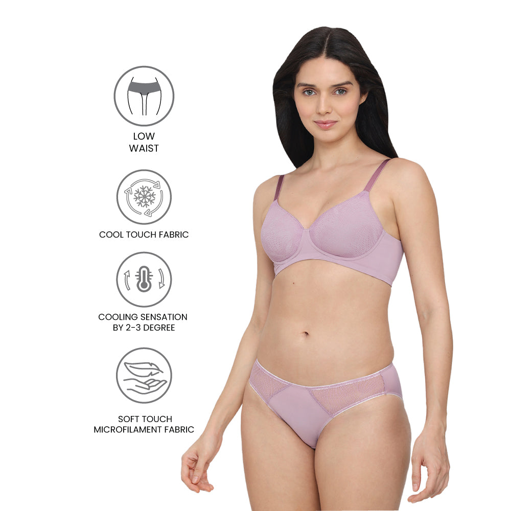 Cool Comfort Low-waist Medium Coverage Everyday wear Bikini Panty-Pink