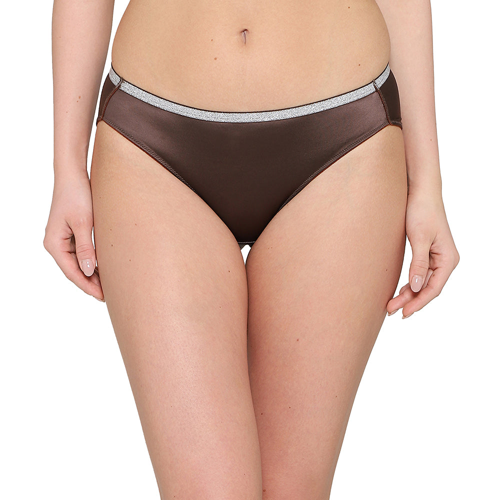 Wacoal Women’s Stellar Low-waist Medium Coverage Seamless Bikini Panty-Dark Brown
