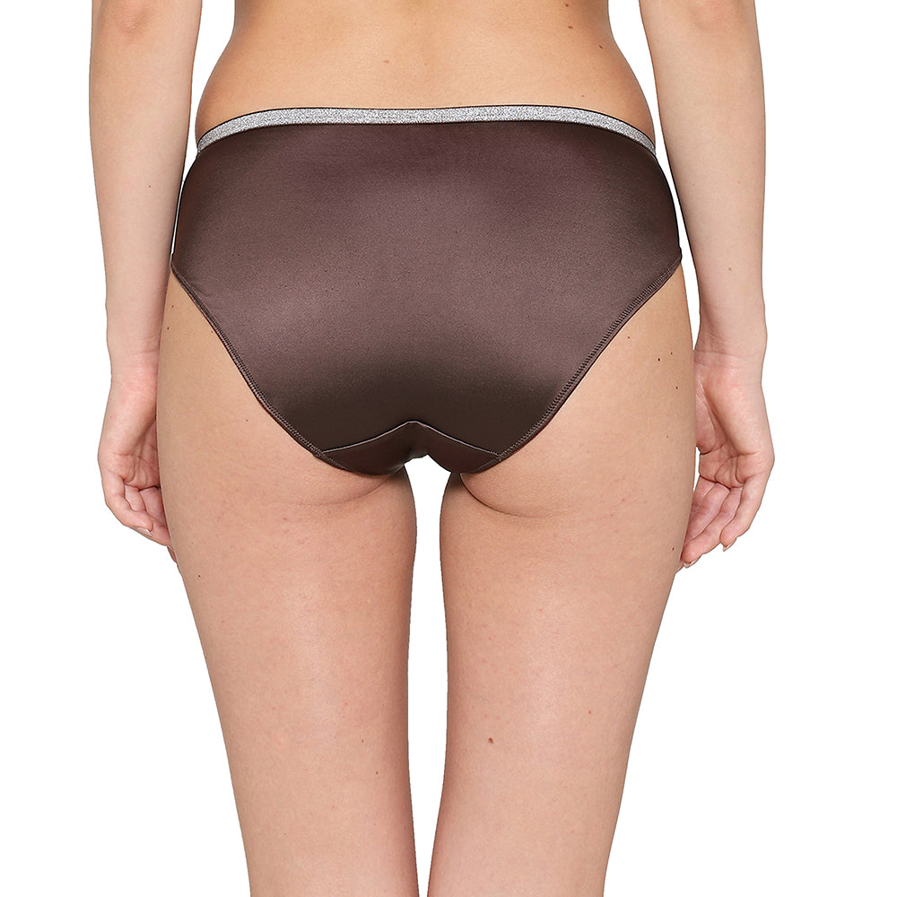 Wacoal Women’s Stellar Low-waist Medium Coverage Seamless Bikini Panty-Dark Brown