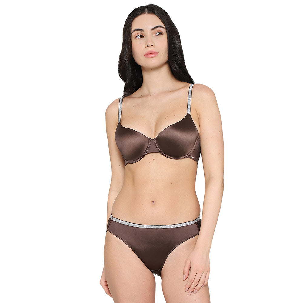 Wacoal Women’s Stellar Low-waist Medium Coverage Seamless Bikini Panty-Dark Brown