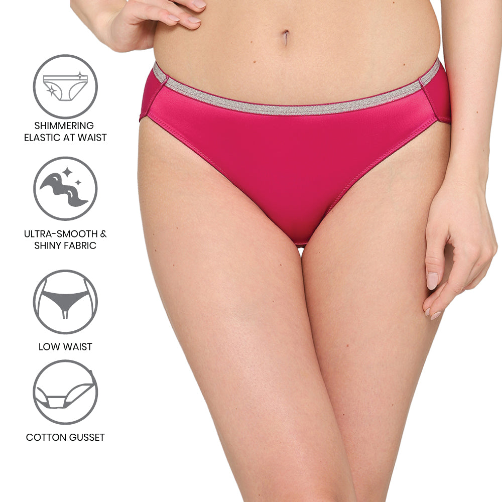 Wacoal Women’s Stellar Low-waist Medium Coverage Seamless Bikini Panty-Red