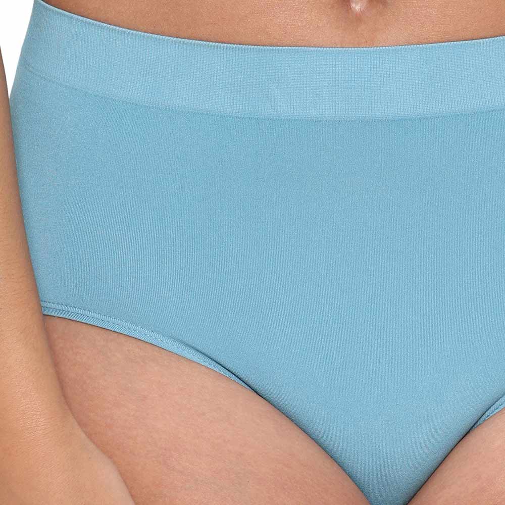 Firm Fit High Waist Full Coverage Everyday Wear Brief Panty - Blue