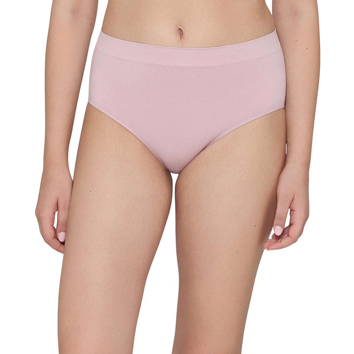 Firm Fit High Waist Full Coverage Everyday Wear Brief Panty-Pink