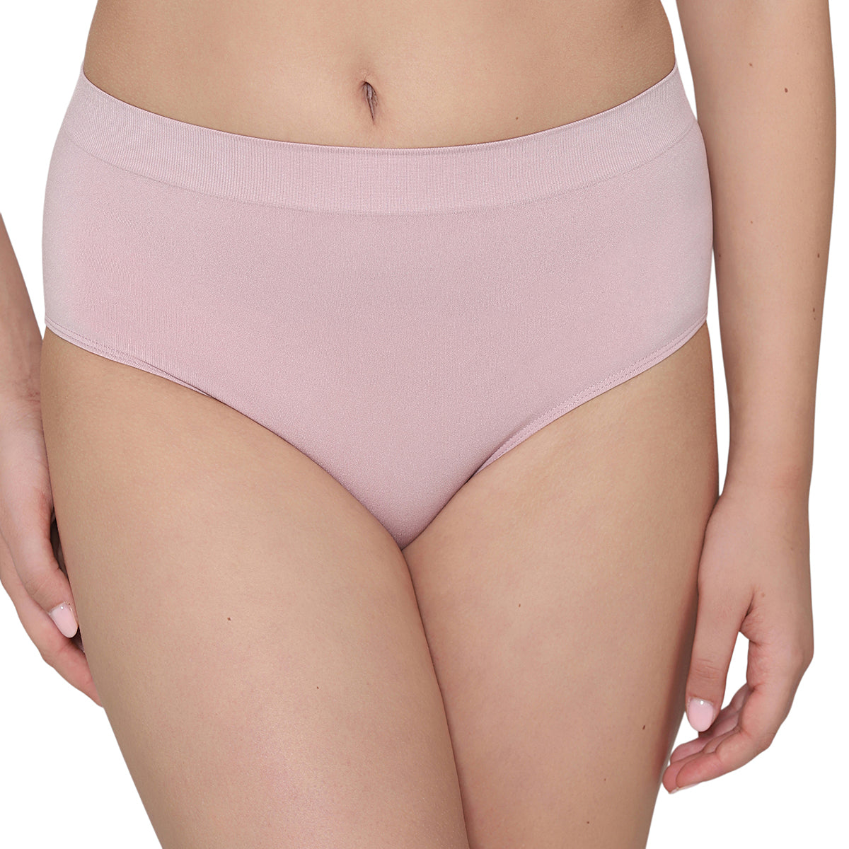 Firm Fit High Waist Full Coverage Everyday Wear Brief Panty-Pink