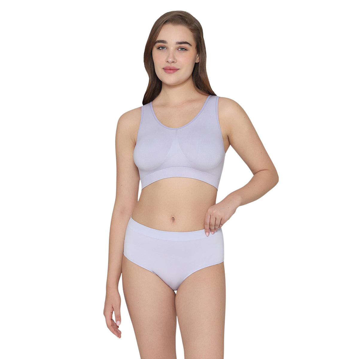 Firm Fit High Waist Full Coverage Everyday Wear Brief Panty-Lavender