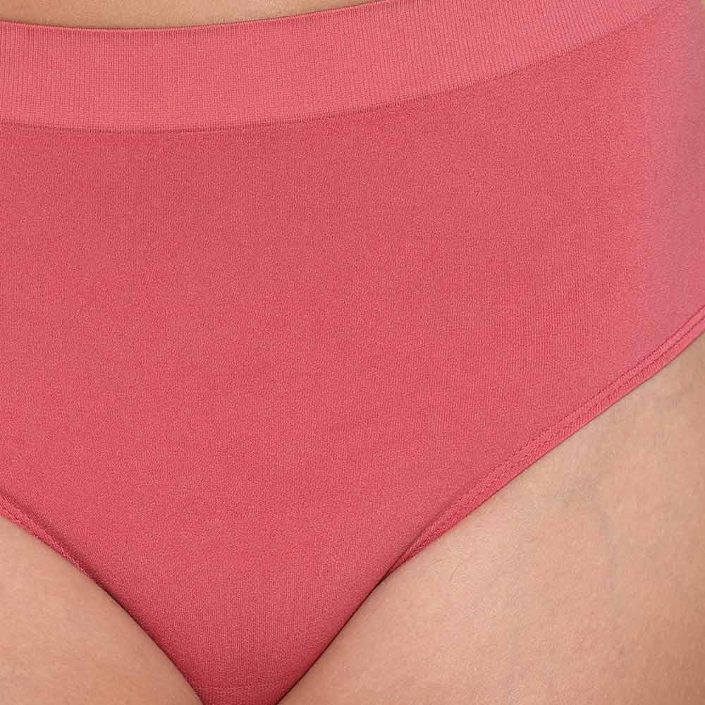 Firm Fit High Waist Full Coverage Everyday Wear Brief Panty - Red