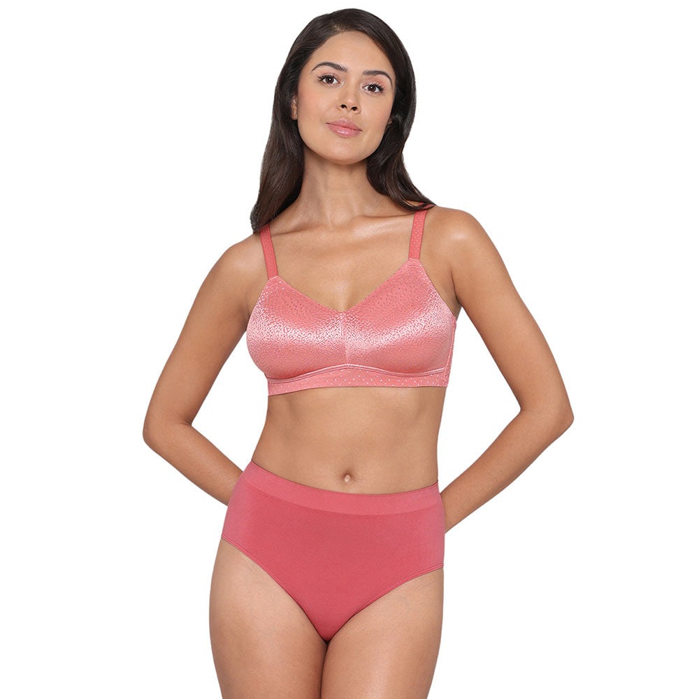 Firm Fit High Waist Full Coverage Everyday Wear Brief Panty - Red