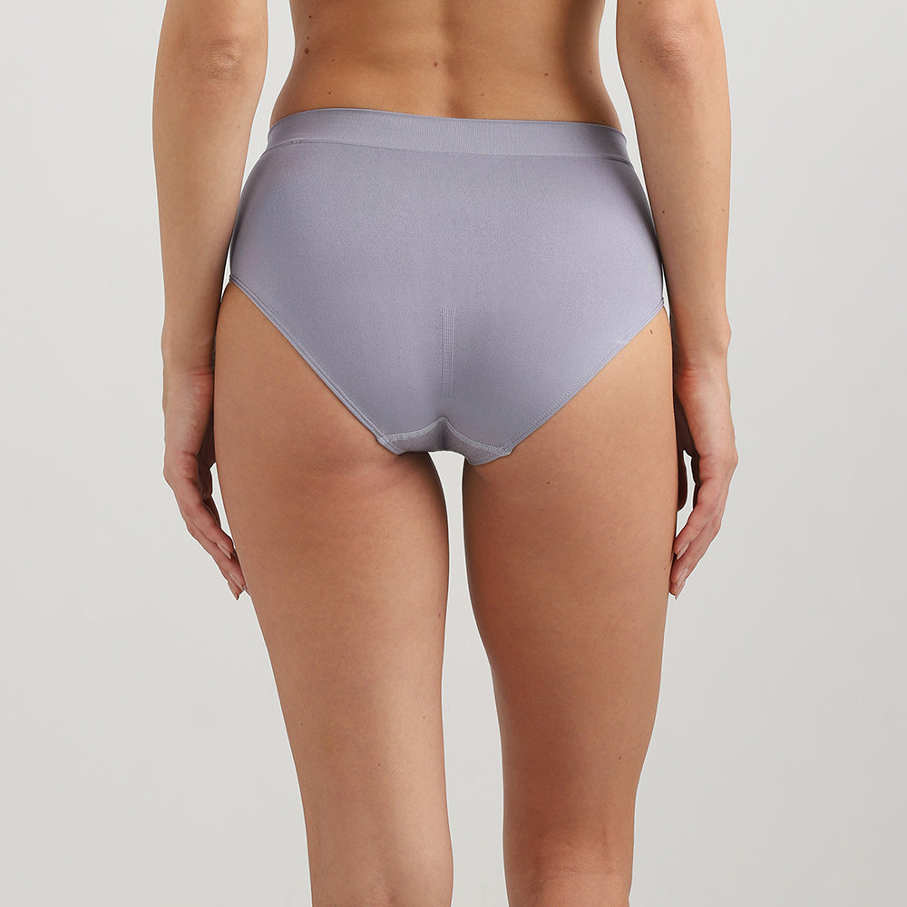 Firm Fit High Waist Full Coverage Everyday Wear Brief Panty-Purple
