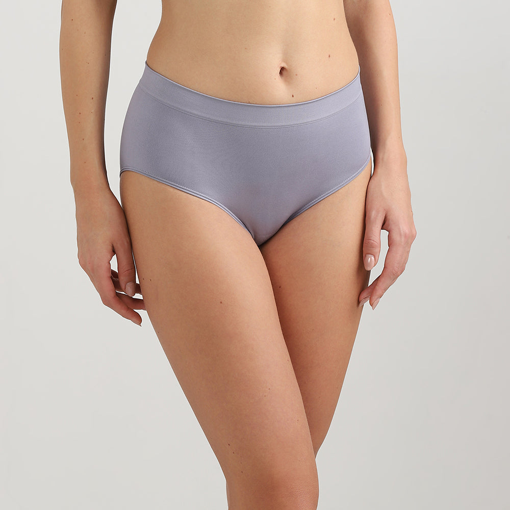 Firm Fit High Waist Full Coverage Everyday Wear Brief Panty-Purple