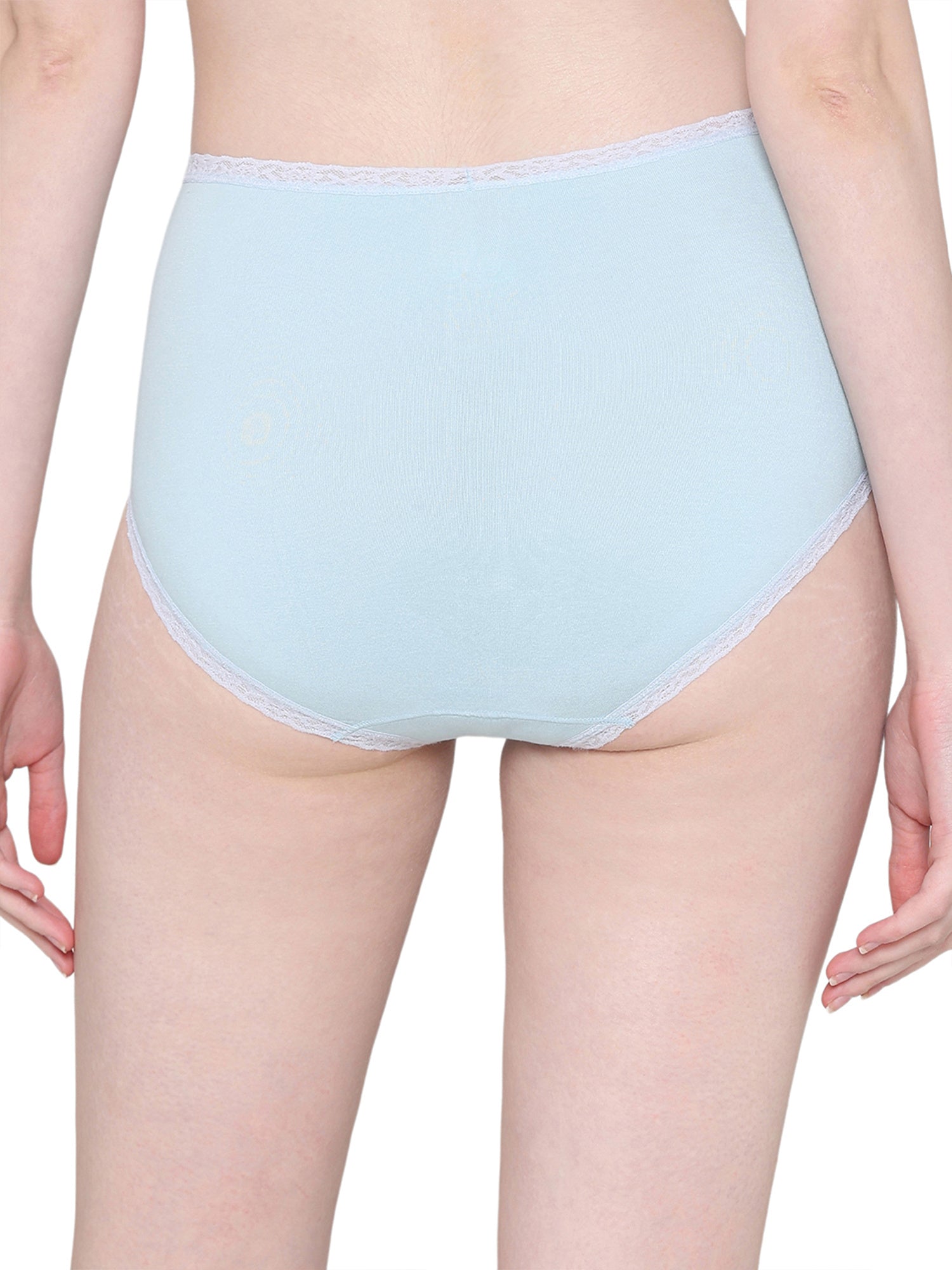 Dear Hip Mid-Waist Full Coverage Comfortable Everyday Wear Brief Panty -Sky Blue