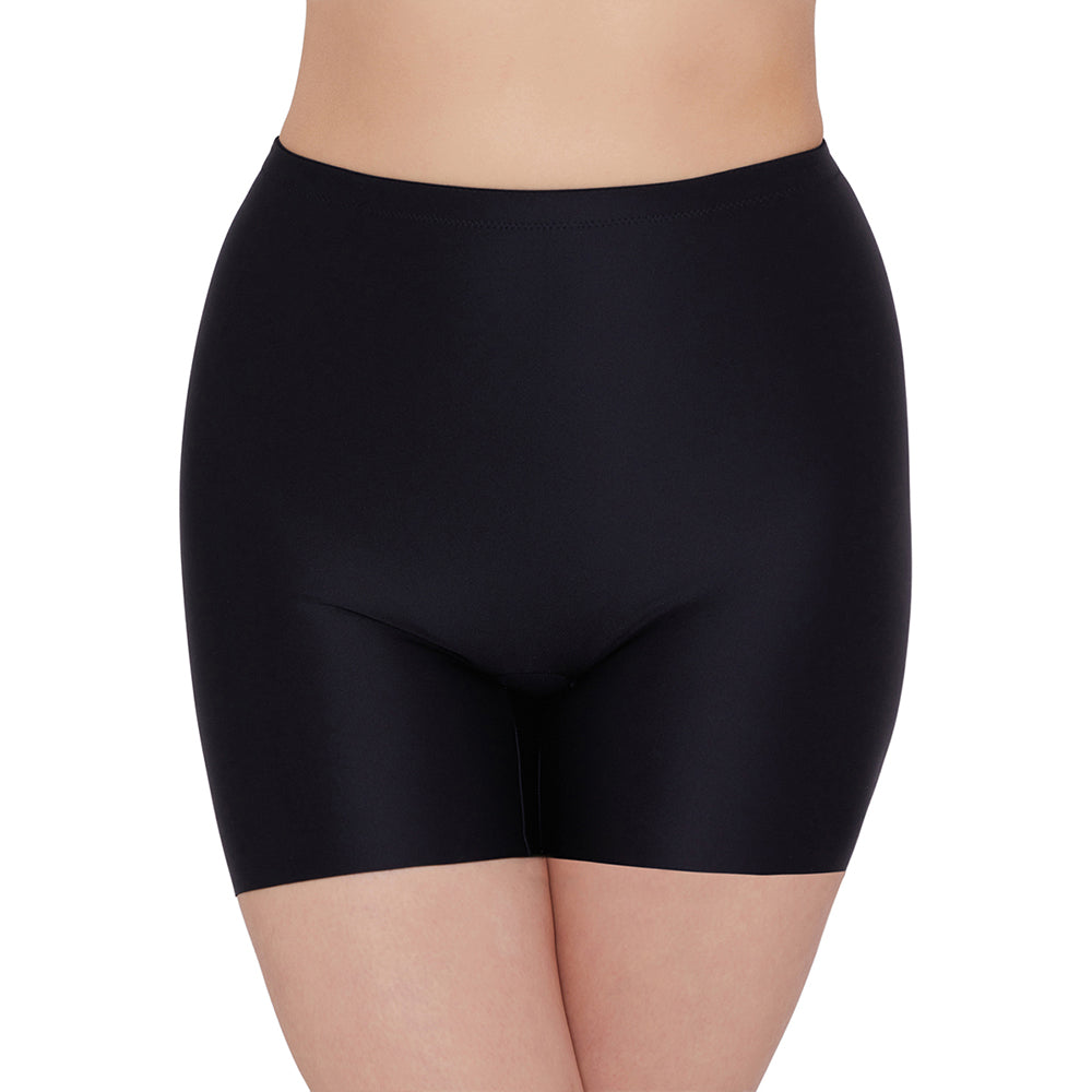 Girdle Collection Mid Waist Full Coverage Firm Control Seamless Thigh Shaper - Black