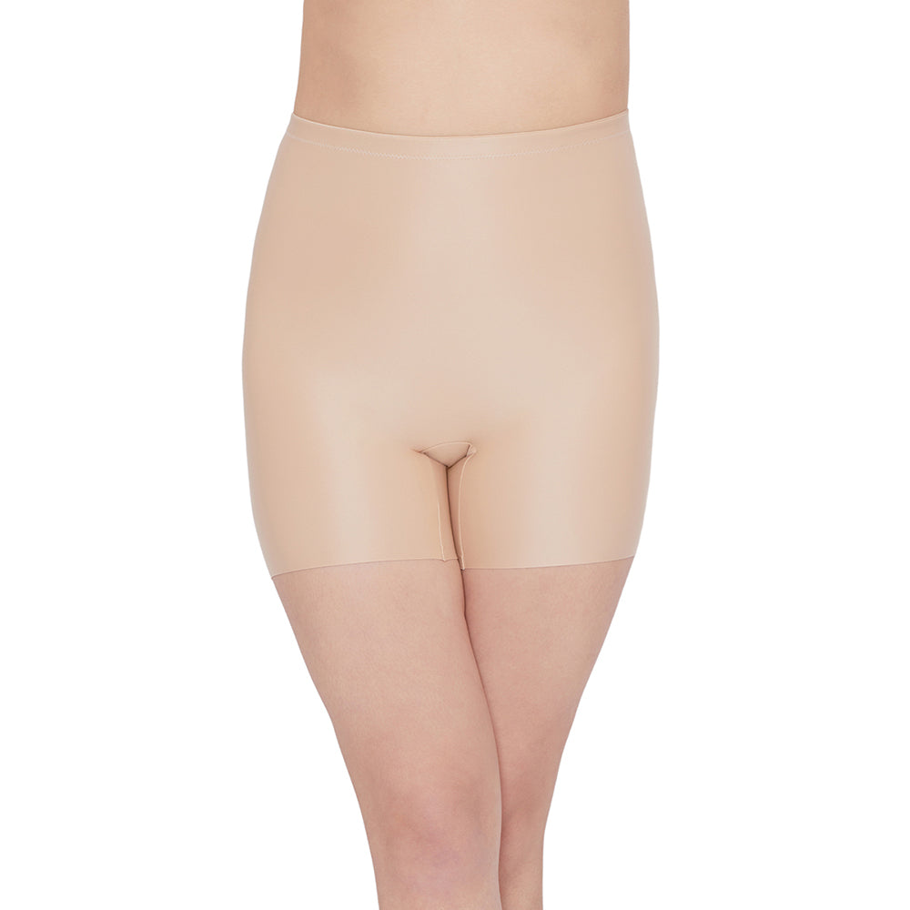 Girdle Collection Mid Waist Full Coverage Firm Control Seamless Thigh Shaper - Beige