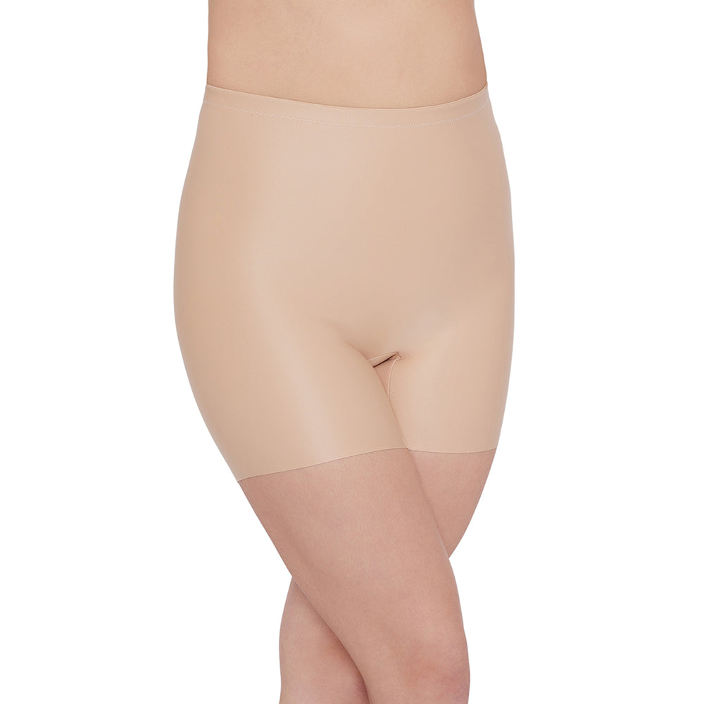 Girdle Collection Mid Waist Full Coverage Firm Control Seamless Thigh Shaper - Beige