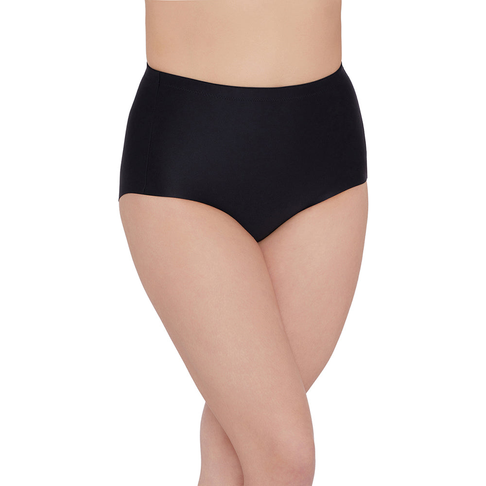 Girdle Collection Full Coverage Firm Control Seamless Shaping Brief - Black