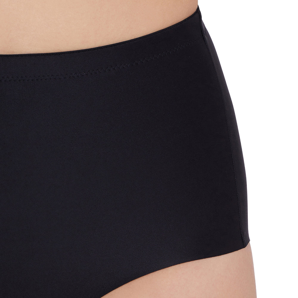 Girdle Collection Full Coverage Firm Control Seamless Shaping Brief - Black