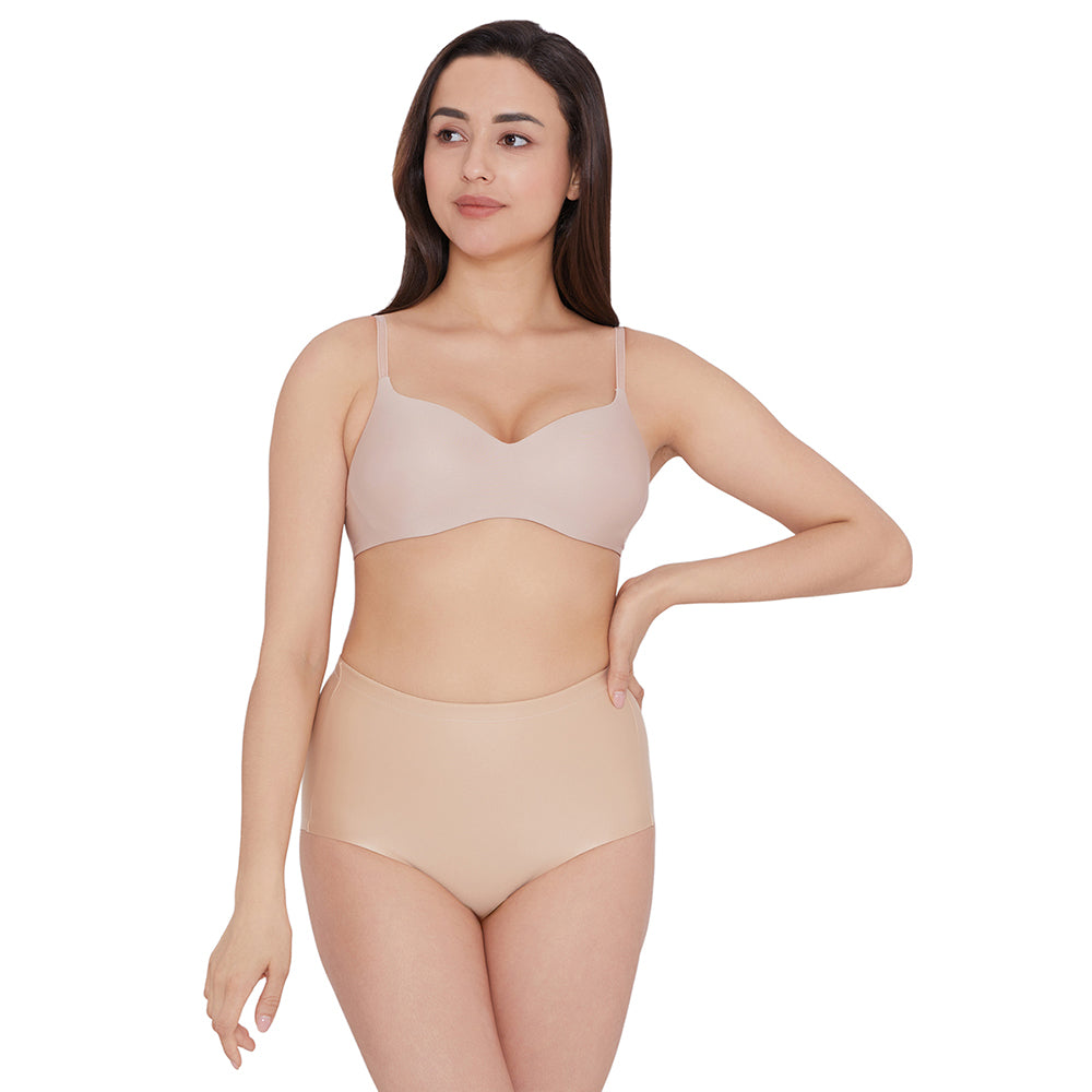 Girdle Collection Full Coverage Firm Control Seamless Shaping Brief - Beige