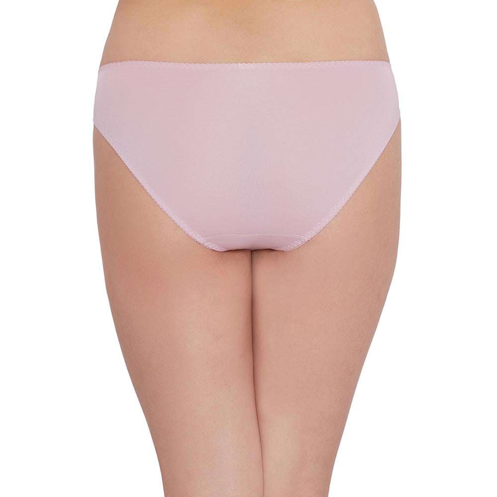 Love to Lace  Mid Waist Medium Coverage Everyday Wear Bikini Panty - Pink