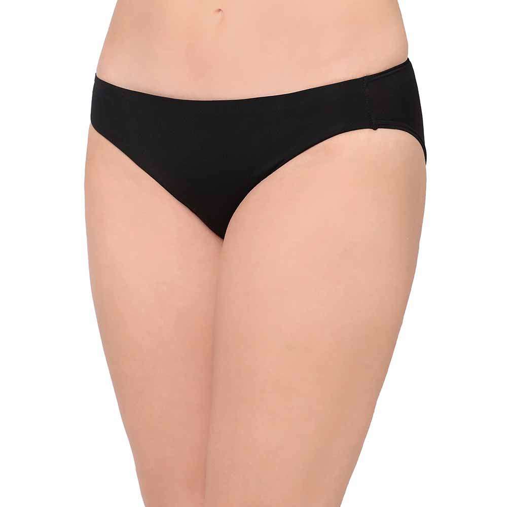Basic Mold Low Waist Low Coverage Everyday Wear Bikini Panty - Black