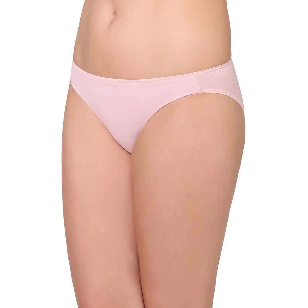 Basic Mold Low Waist Low Coverage Everyday Wear Bikini Panty - Light Pink
