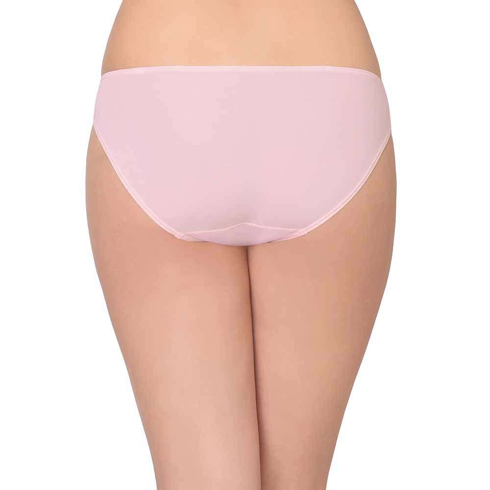Basic Mold Low Waist Low Coverage Everyday Wear Bikini Panty - Light Pink