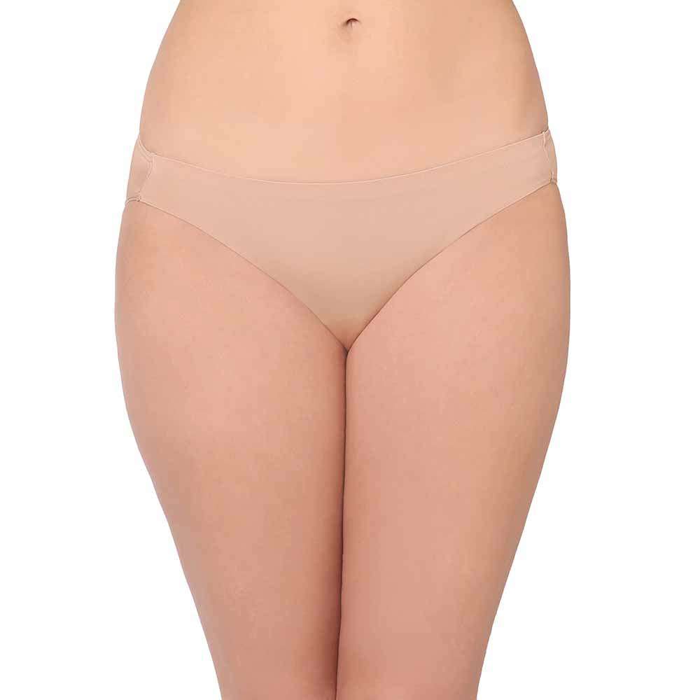 Basic Mold Low Waist Low Coverage Everyday Wear Bikini Panty - Beige