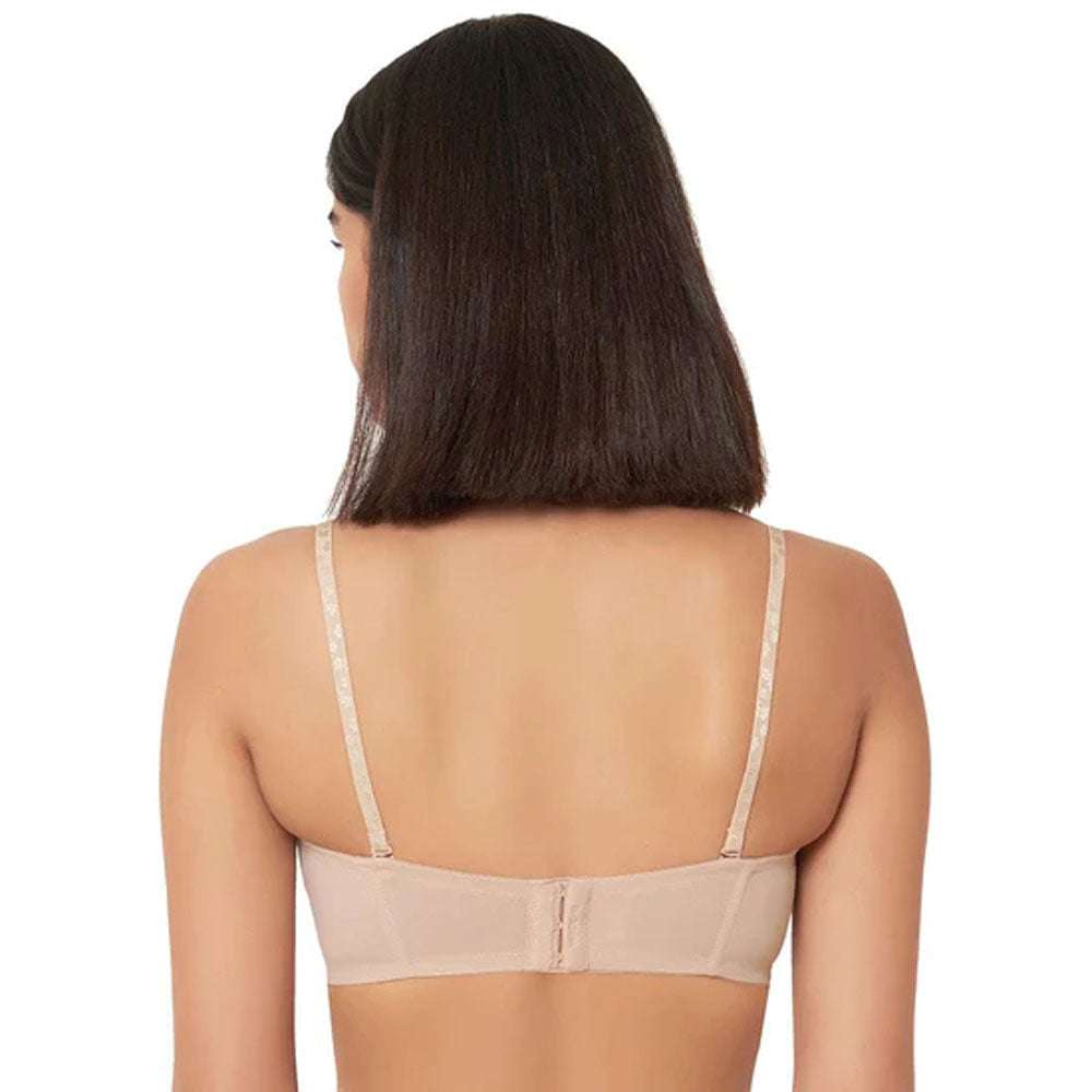 Basic Mold Padded Non Wired Half Cup Strapless T-Shirt Bra - Beige
