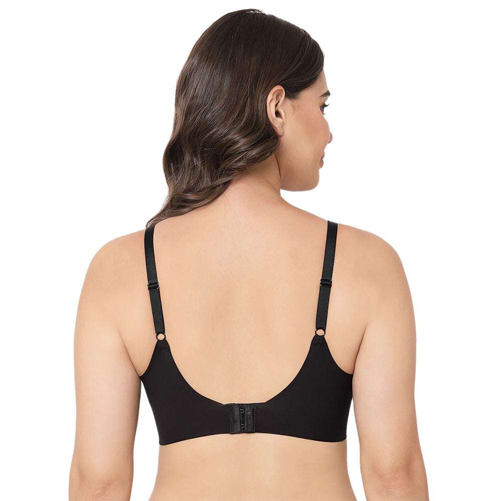 New Normal Padded Non-wired Full Cup Everyday Wear Full coverage T-Shirt Bra - Black