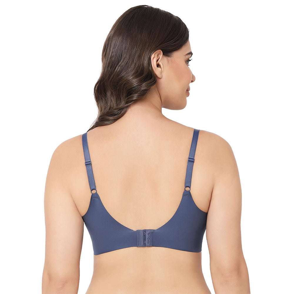New Normal Padded Non-wired  Full Cup Everyday Wear Full coverage T-Shirt Bra - Blue