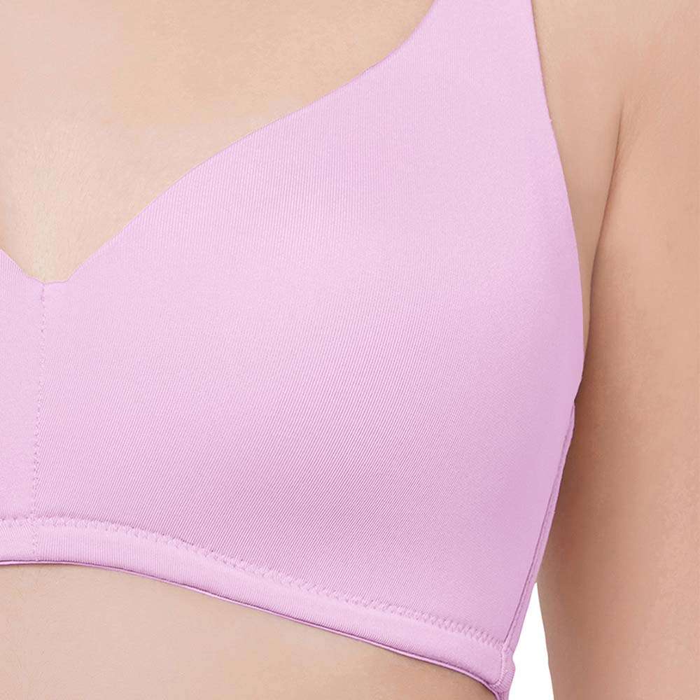 Basic Mold Padded Non Wired Full Coverage Everyday T-Shirt Bra - Pink