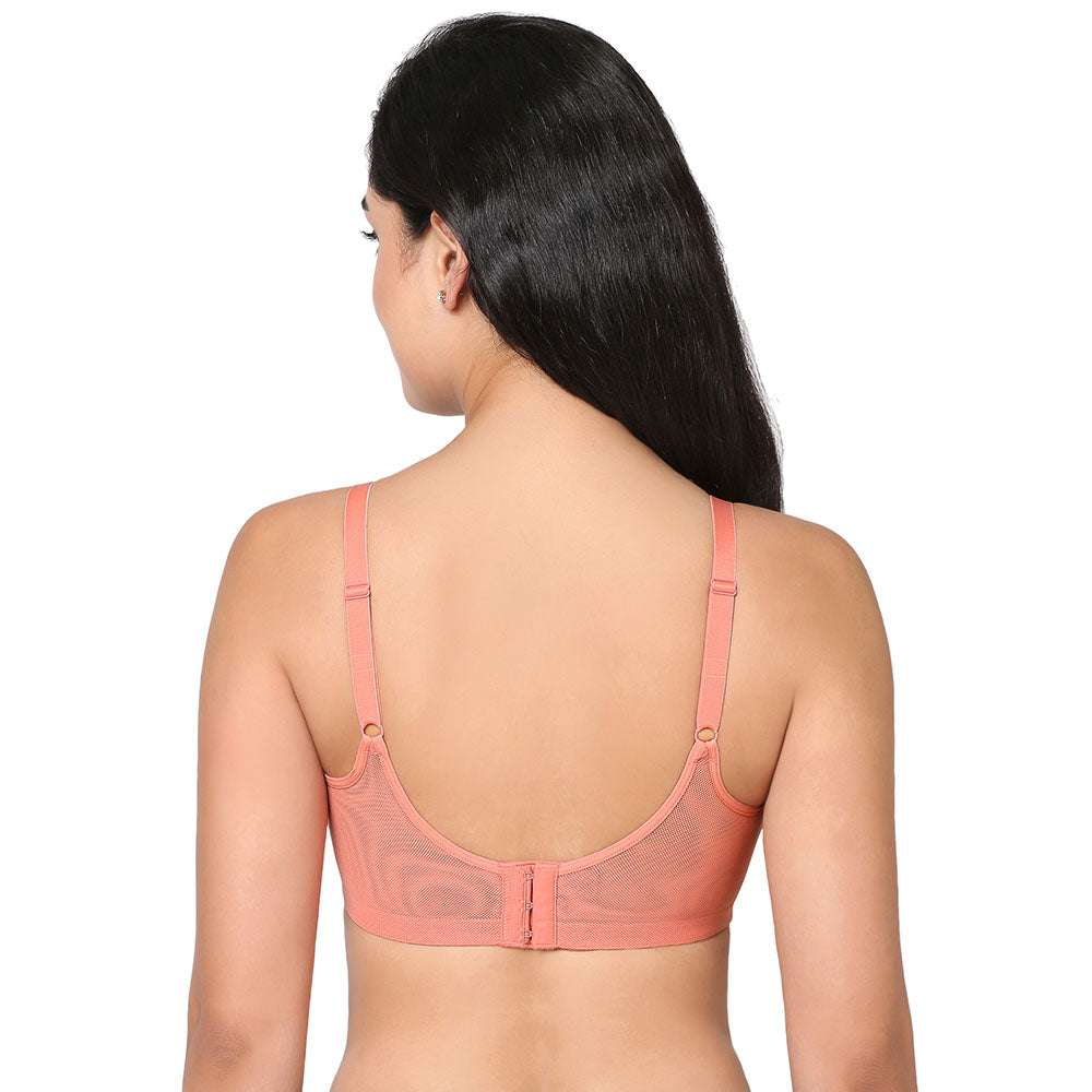 Asean Sports Padded Non-Wired Full Coverage Full Support High Intensity Sports Bra - Orange