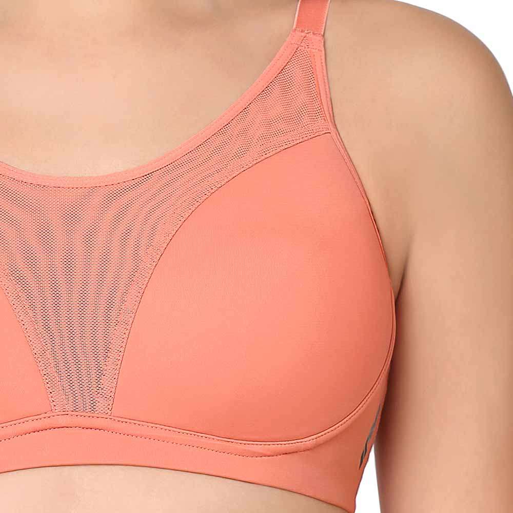 Asean Sports Padded Non-Wired Full Coverage Full Support High Intensity Sports Bra - Orange