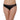 Plunge Low Waist Medium Coverage Everyday Wear Bikini Panty - Black