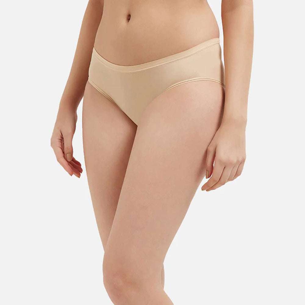 Hygieni Mid Waist Full Coverage Night Wear High Absorbency Period Panty - Beige