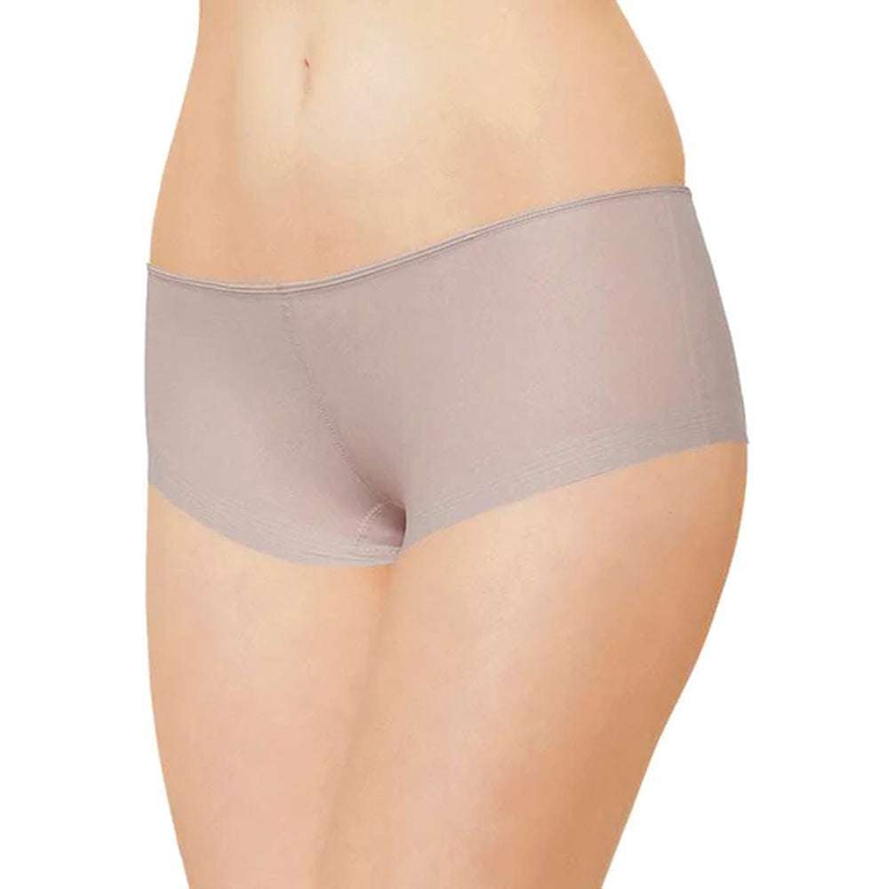 Feel Free Mid Waist  Full Coverage Everyday Wear Boy Leg Panty - Beige