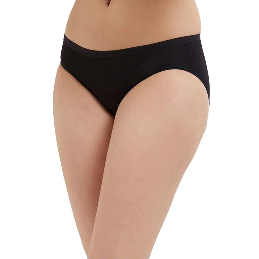 Buy Hygieni Mid Waist Full Coverage Night Period Panty Black Online