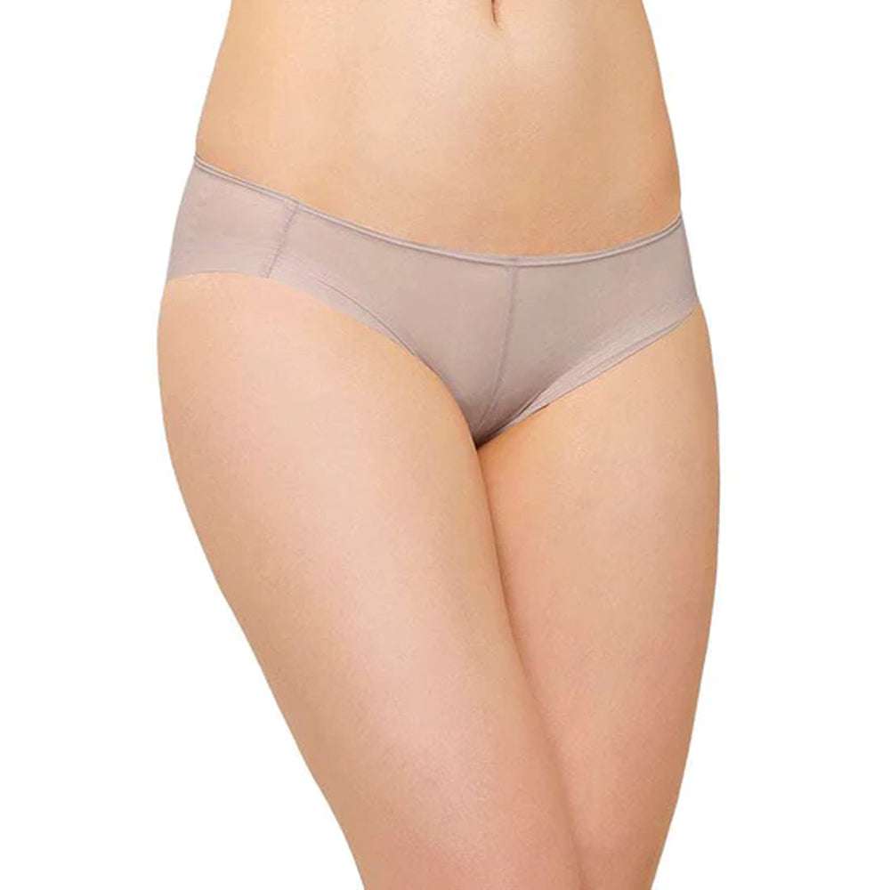 Feel Free Sheer Low Waist  Low Coverage Everyday Wear Bikini Panty - Beige