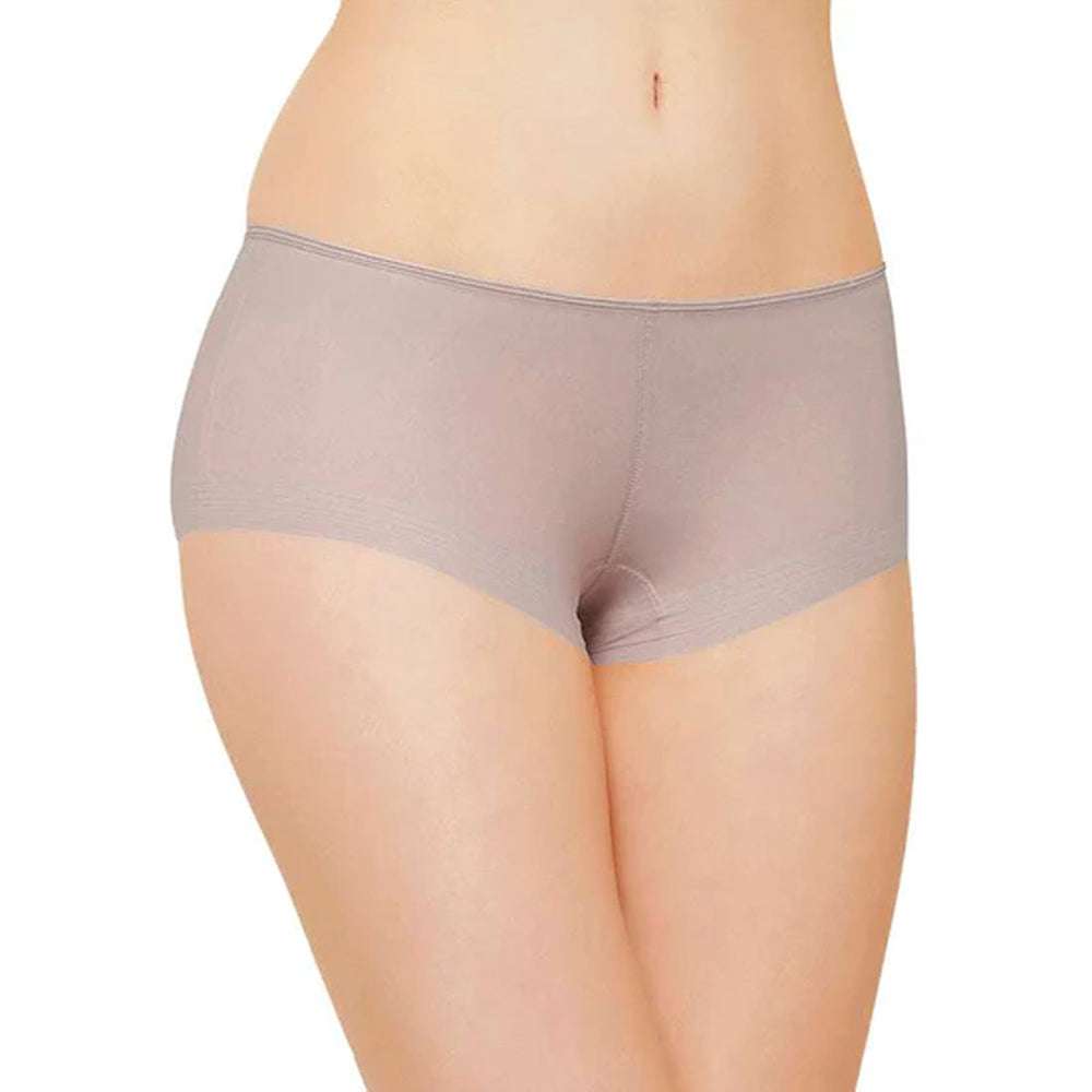 Feel Free Mid Waist  Full Coverage Everyday Wear Boy Leg Panty - Beige