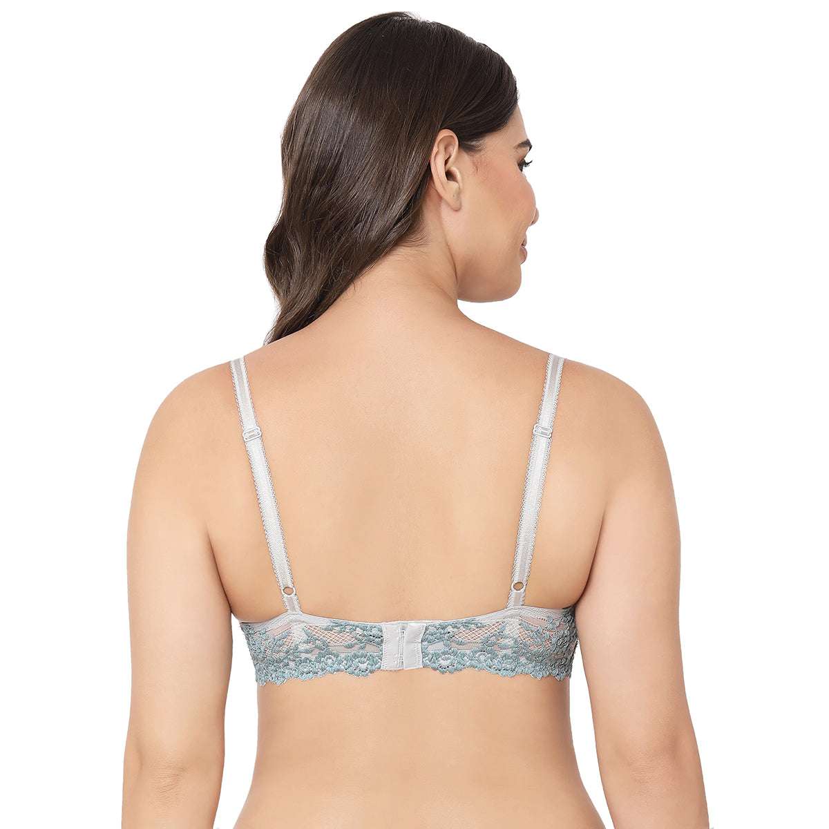 Buy Embrace Lace Non Padded Wired 3/4th Cup Bridal Wear Medium coverage  Fashion Bra - Grey Online