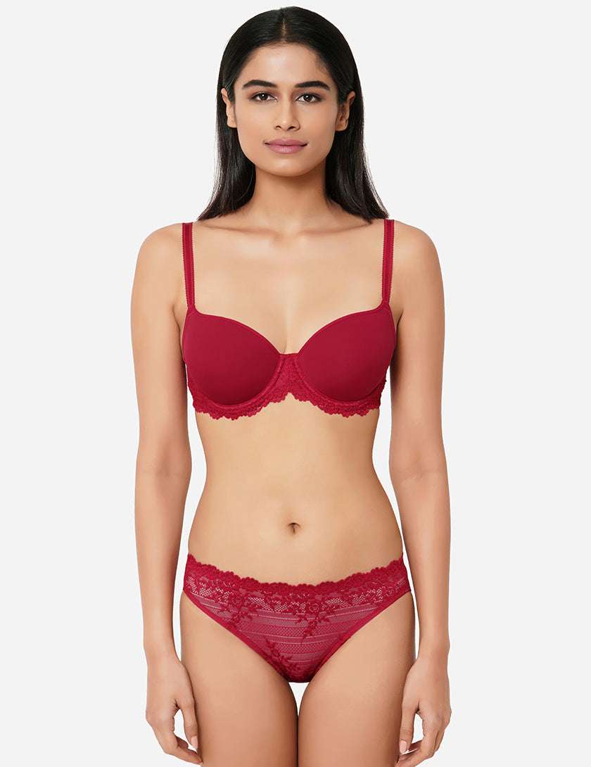 WACOAL Net Effect Soft Cup Red Unlined Bra Size 34 NEW