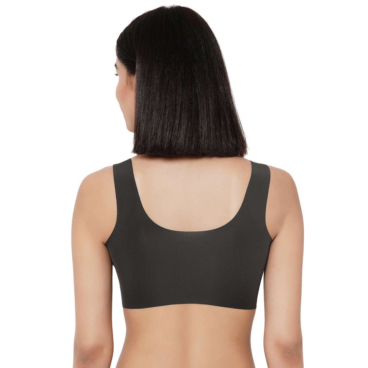 Gococi Nylon Big Padded Non Wired Bras-Black