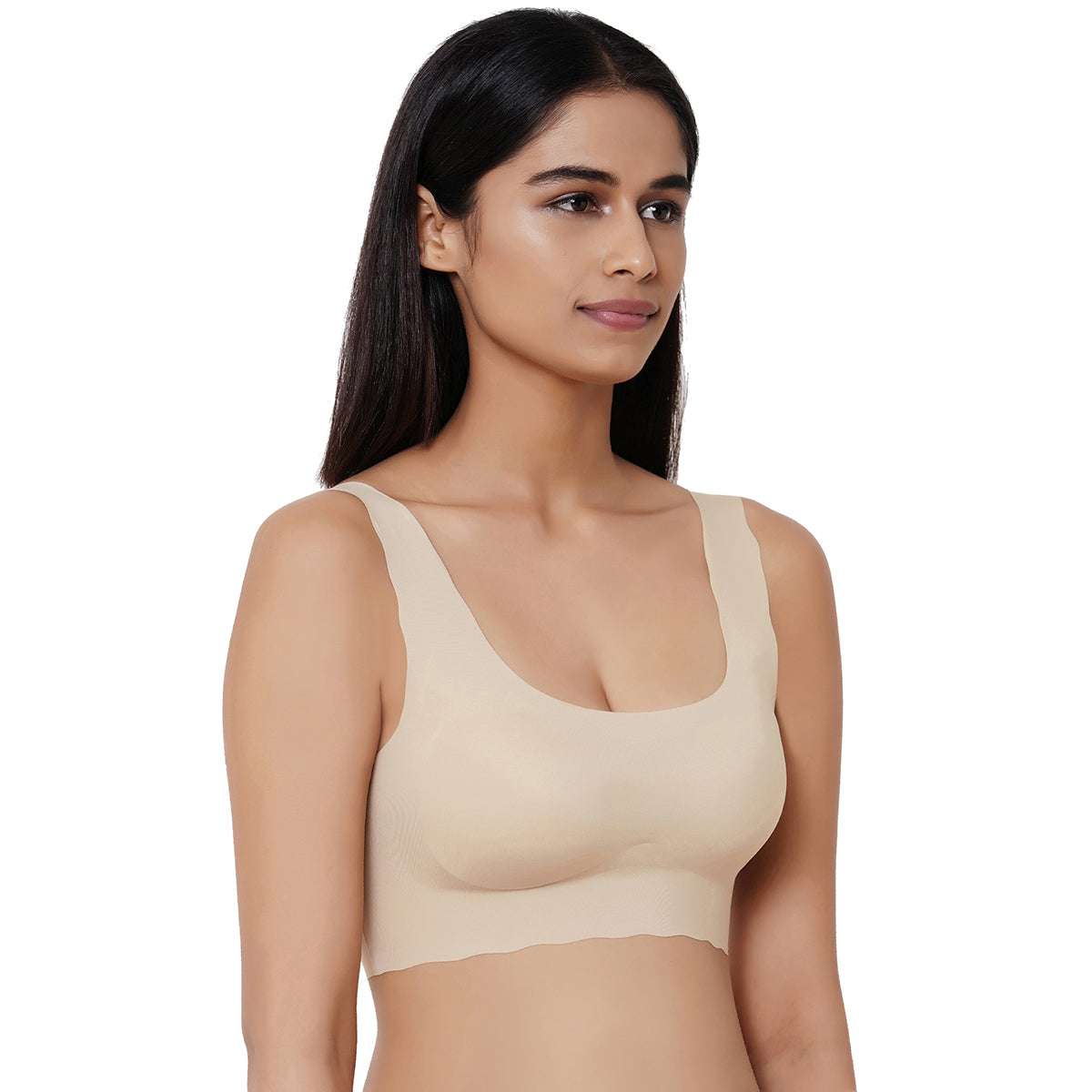 Buy Wacoal Gococi Padded Non-Wired Full Coverage Seamless T-Shirt Bra -  Beige online
