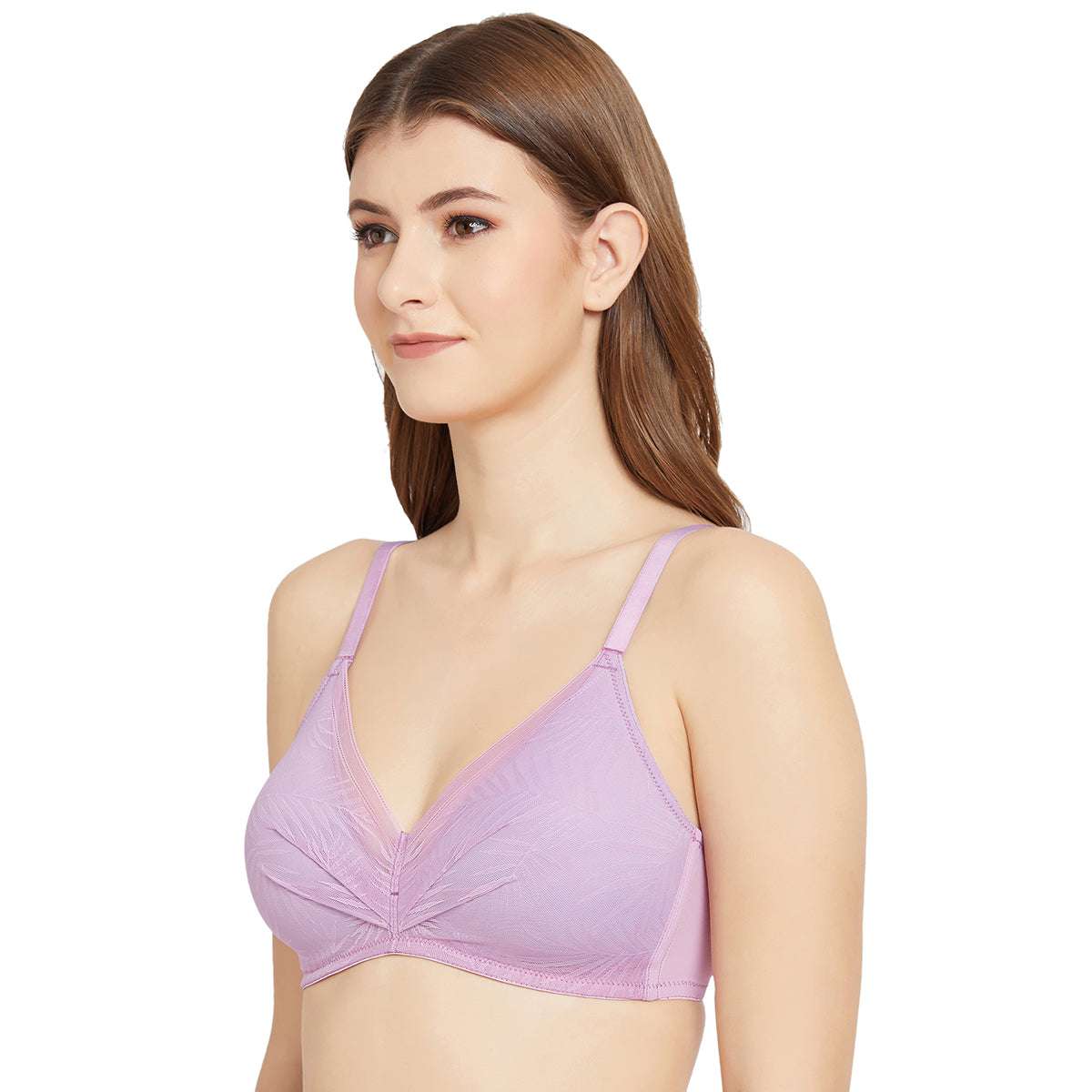 Paloma Padded Non-Wired Full Cup Medium Coverage T-Shirt Bra-Purple