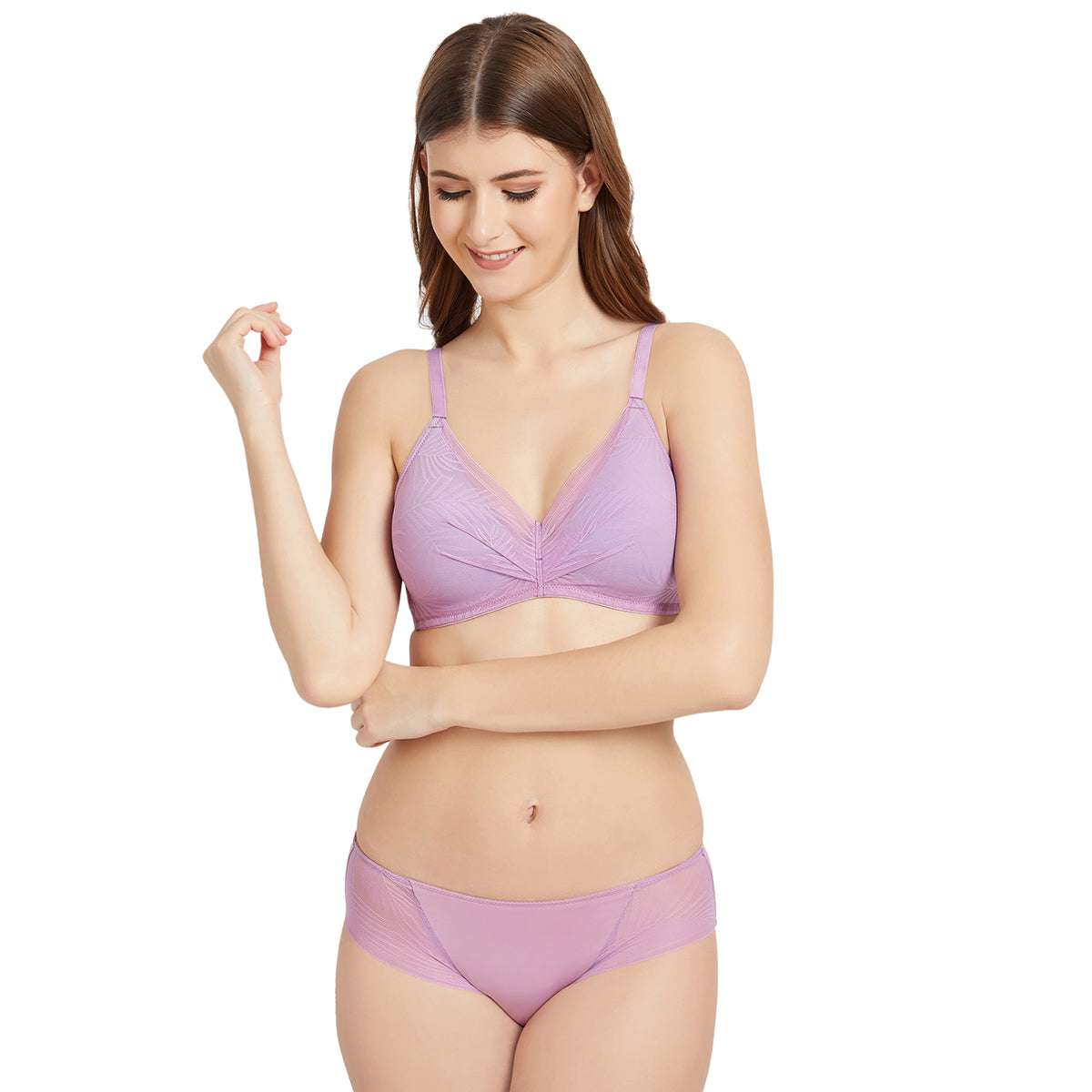 Paloma Padded Non-Wired Full Cup Medium Coverage T-Shirt Bra-Purple