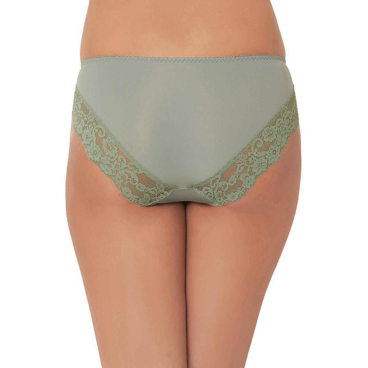 Buy Bragenic Low Waist Medium Coverage Lacy Panty - Green Online