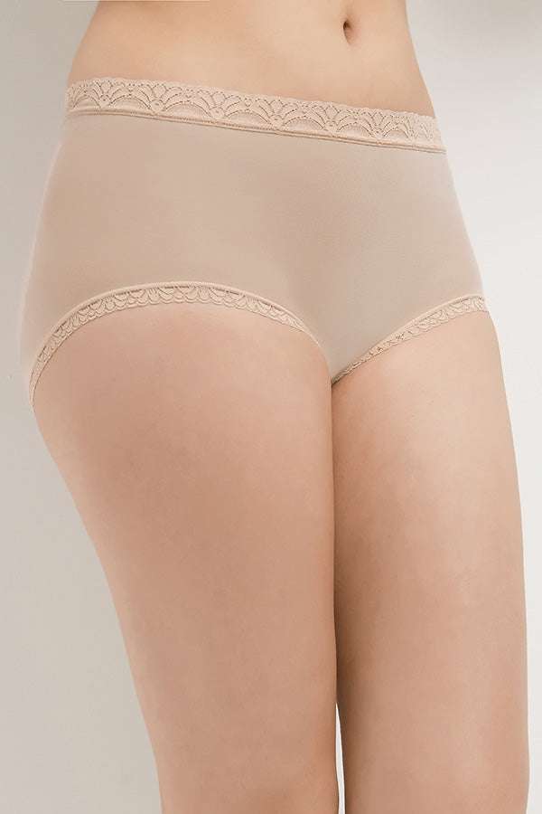 Dear Hip Brief Low Waist Full Coverage Panty - Beige
