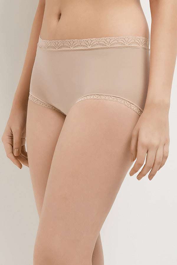 Dear Hip Brief Low Waist Full Coverage Panty - Beige