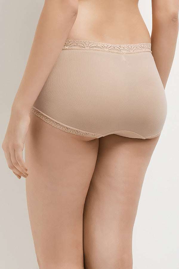 Dear Hip Brief Low Waist Full Coverage Panty - Beige