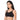 Motion Wear Sports Padded Non-wired Racer Back High Intensity Full coverage Sports Bra - Black